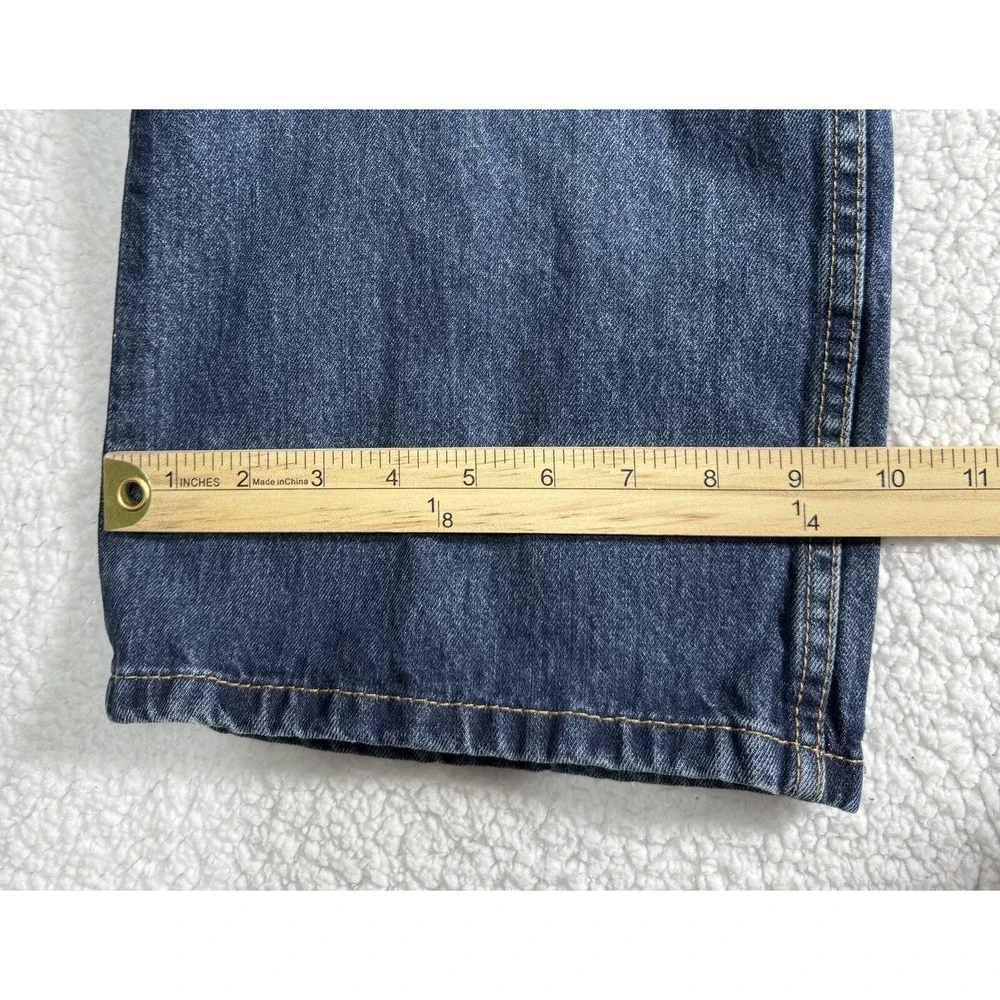 Levis 569 Straight Leg Blue Denim Jeans Mens 40x31 100% Cotton Distressed